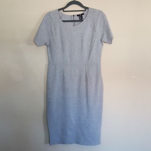 H&M grey stretch sheath dress size M